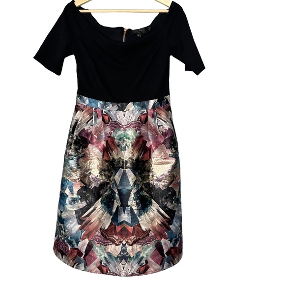 Ted Baker Keris Metallic Tulip Fit & Flare Dress - Picture 2 of 8